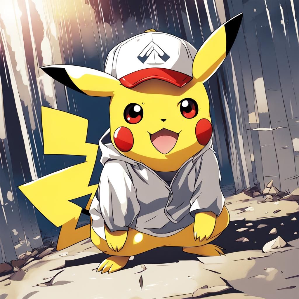 Pikachu in Anime Key Visual Style