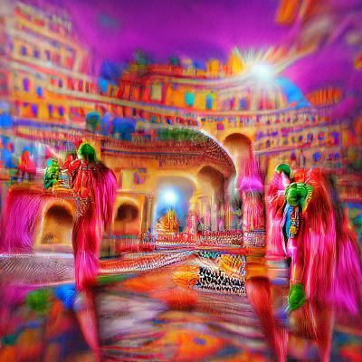 Jaipur Culture in Hyperrealistic 3D Fauvist Art