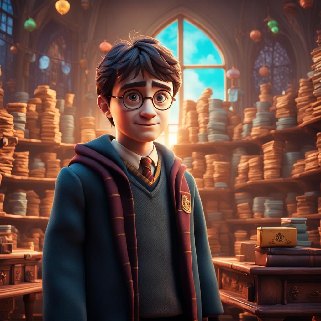 Harry Potter Reimagined as 3D Digital Art