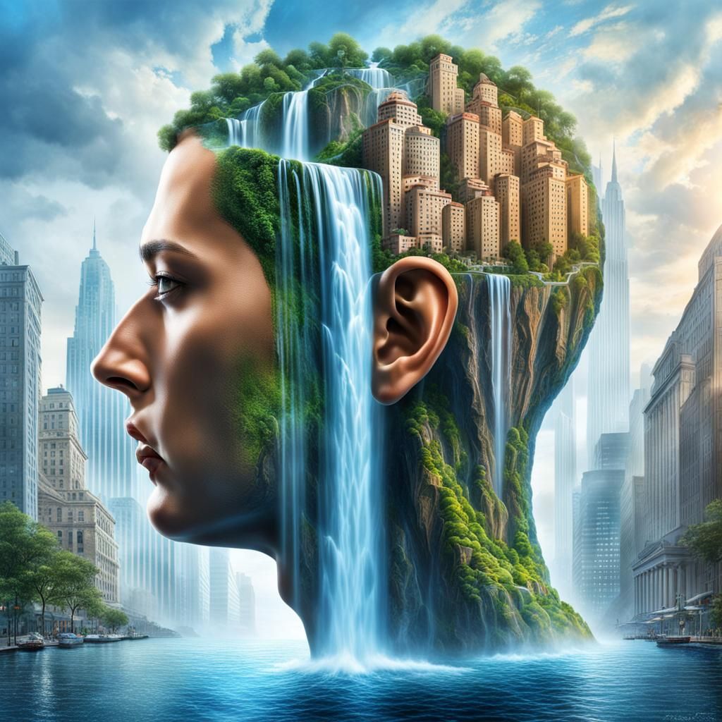 Waterfall Head Concept Art in Ultra-High Definition