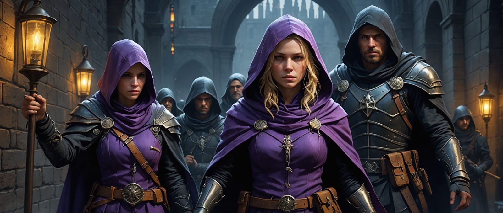 Hooded Prisoner Arrested in Dark Fantasy Style