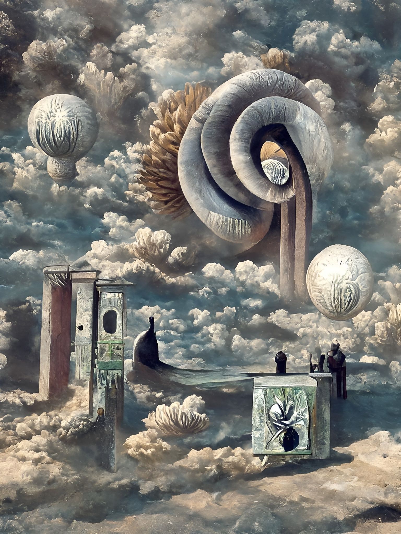 Psychedelic Calotype Painting with Meaningful Symbolism