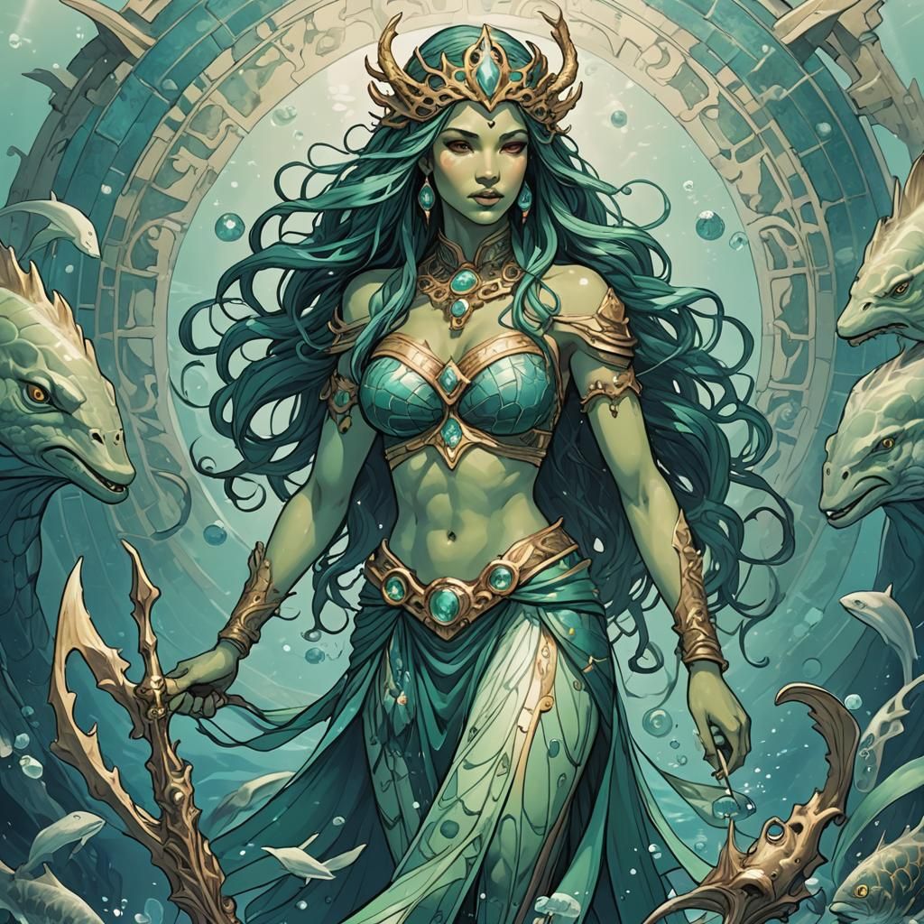 Mythological Merfolk of Atlantis: Underwater Kingdom