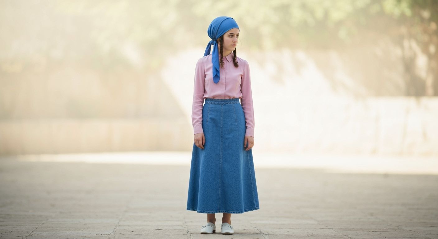 Young Woman in Traditional Orthodox Jewish Attire