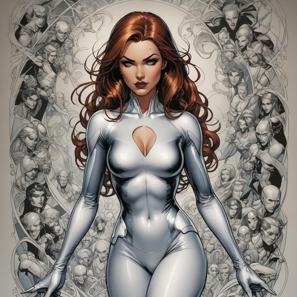 Woman in Comic Book Style Illustration