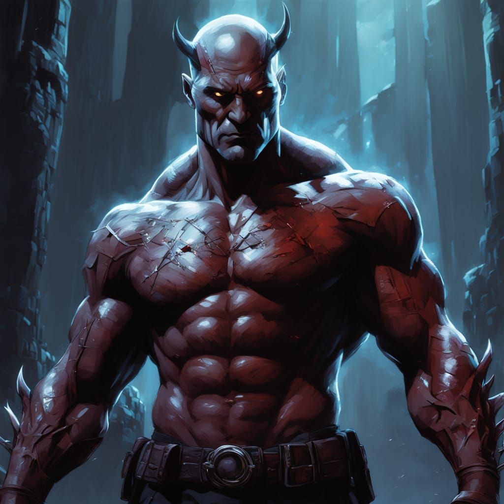 Supernatural Hunter in Dark, Otherworldly Landscape