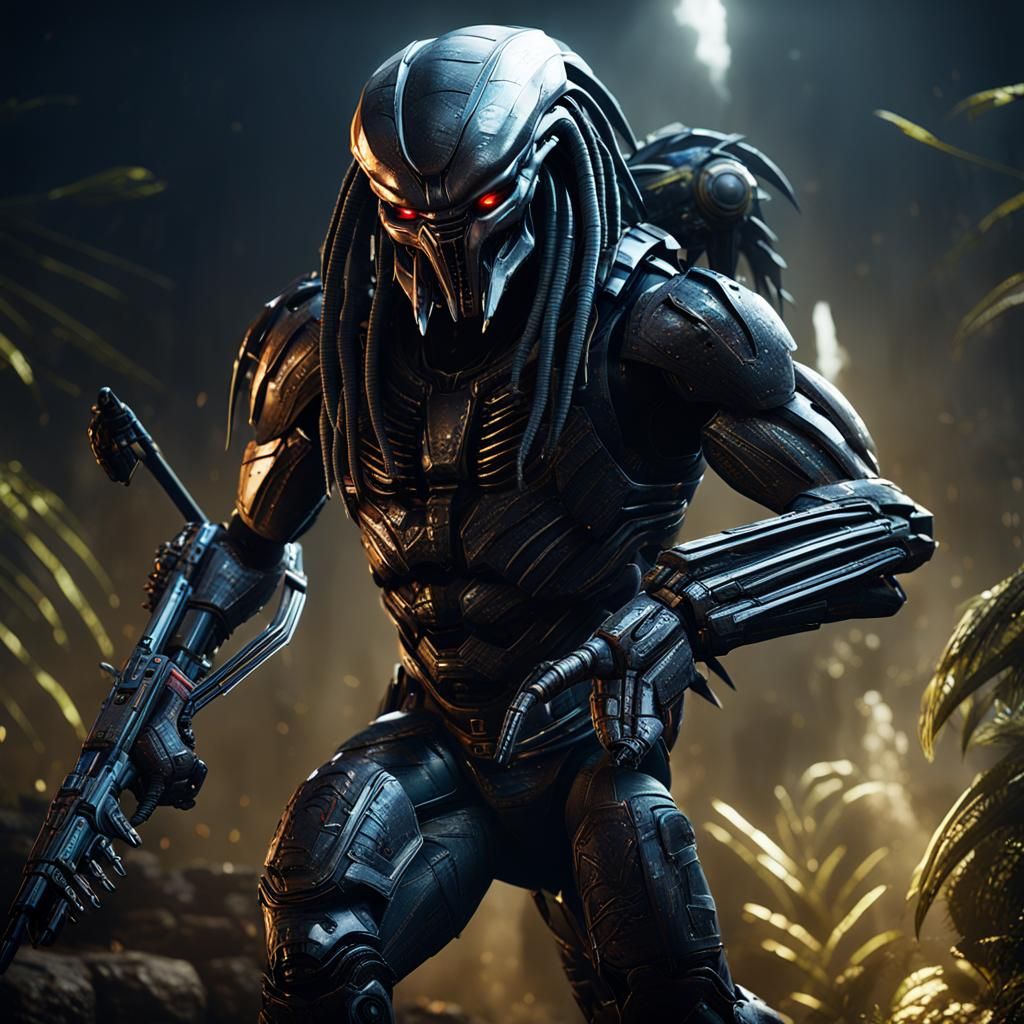 Predator Xenomorph Fusion in 3D Cinematic Style