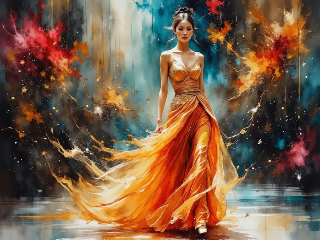 Impressionist Fashion Show: Avant-Garde Gown