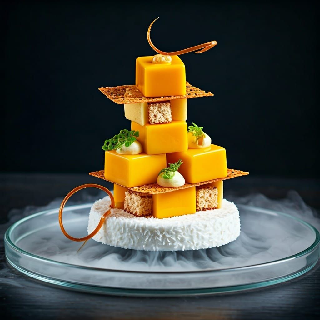 Edible Lego Tower: A Futuristic Dessert Sculpture