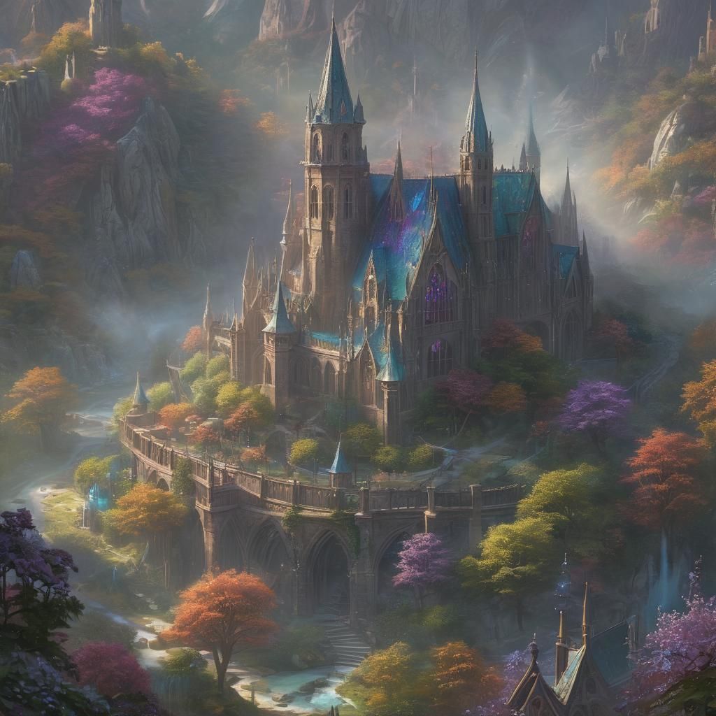 Bards College in D&D Realm: Ethereal Mist Art