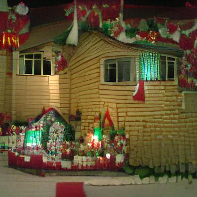 Festive Christmas House Illustration