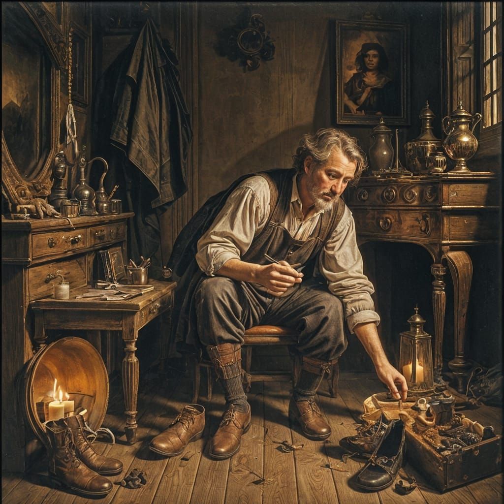 Cobbler Creates Giant Shoe in Baroque Style