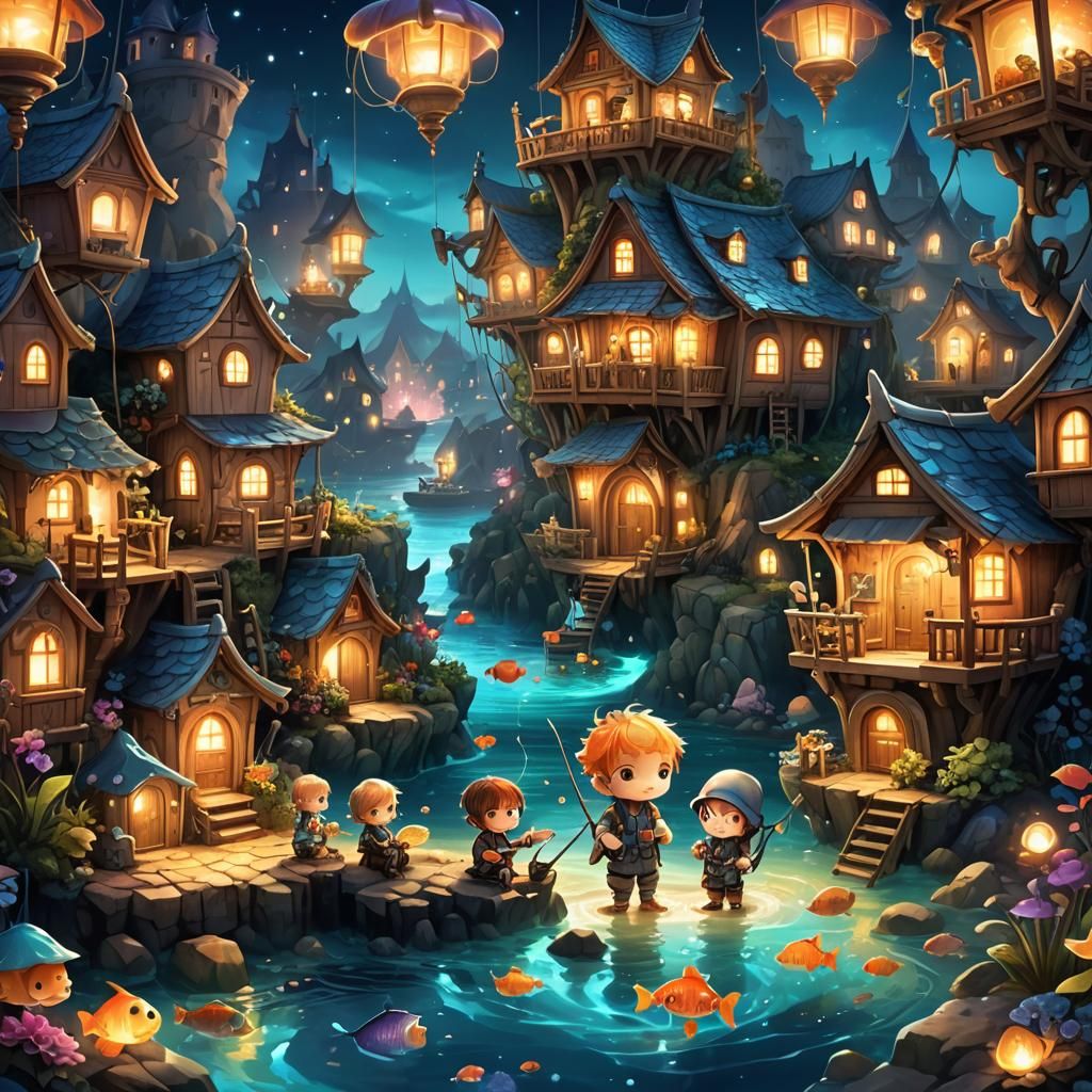 A seaside fairy village