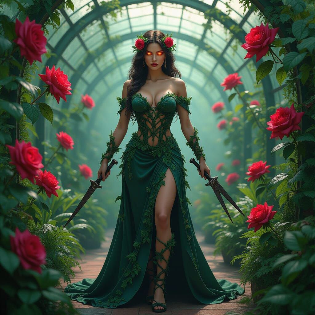 The Rose Gardener: Botanical Supervillain in Greenhouse
