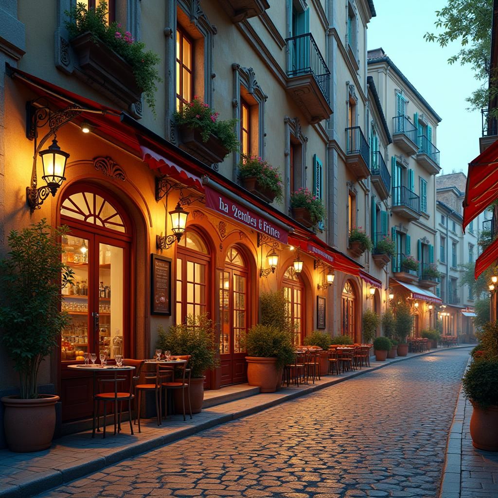 French Restaurant in Art Nouveau Style