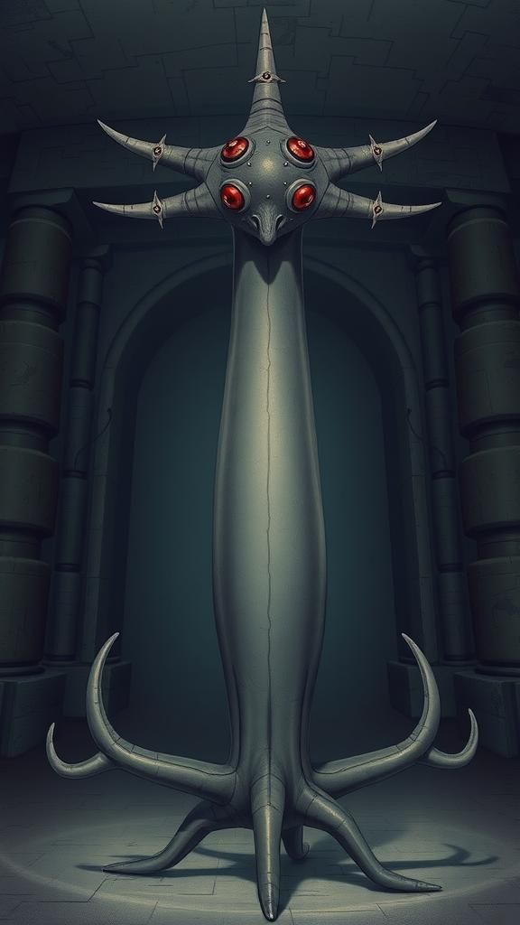 Alien with Starfish Head and Crinoid Limbs