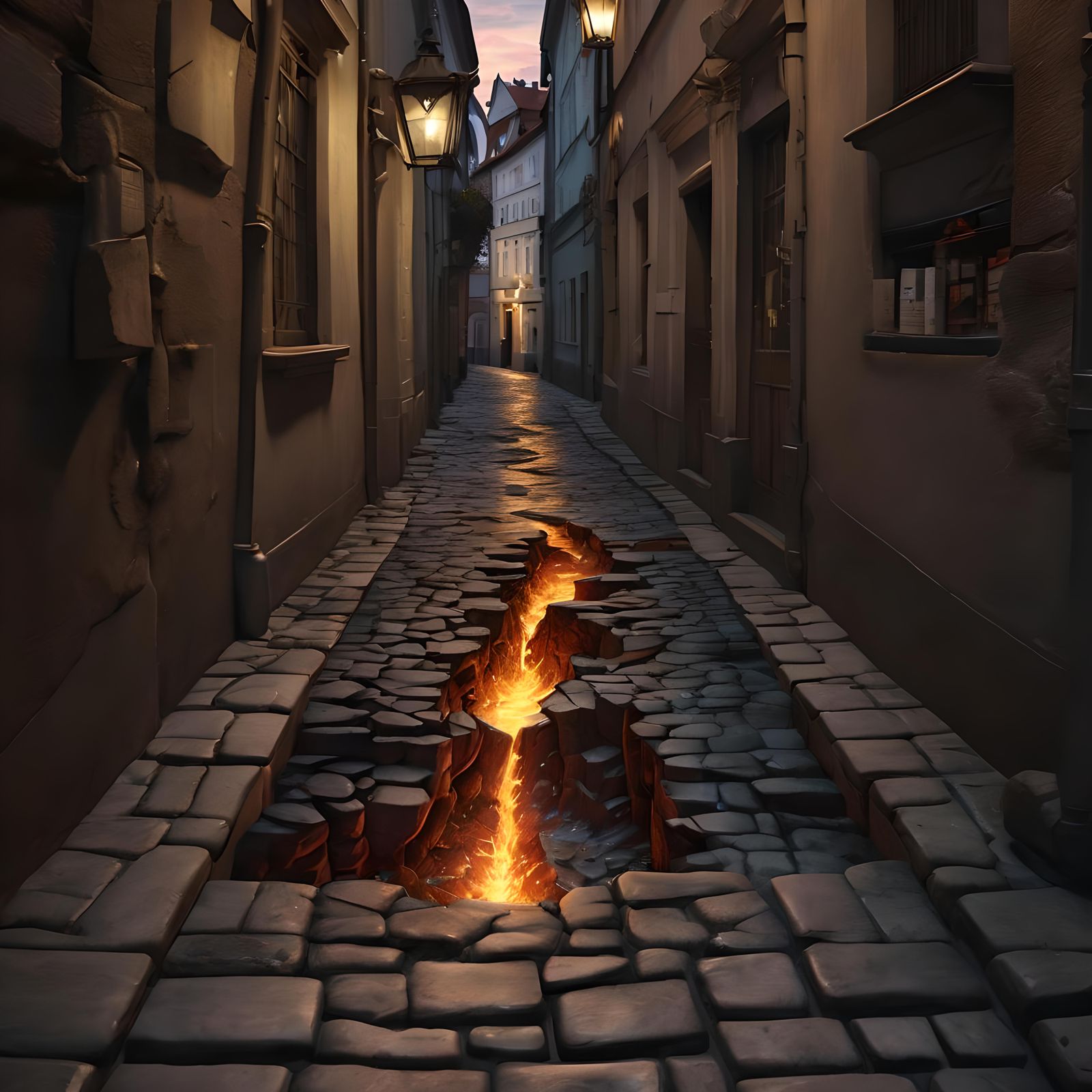 Cozy Prague Streetwalk with Abyss Chalk Art