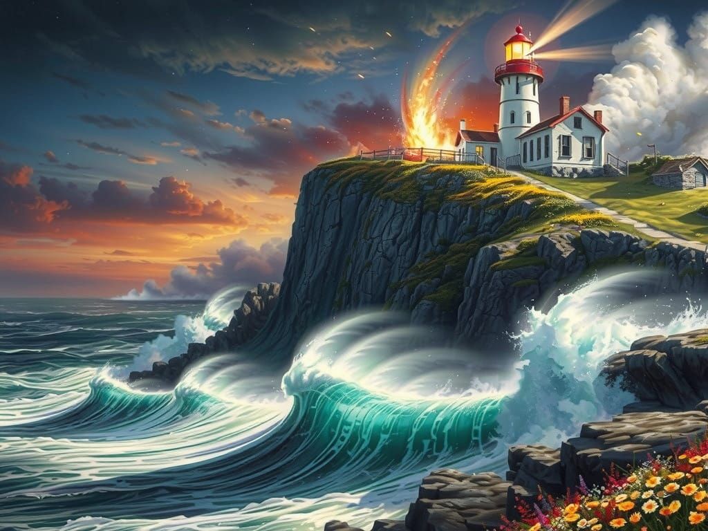 Majestic Lighthouse Awakens Elemental Fury