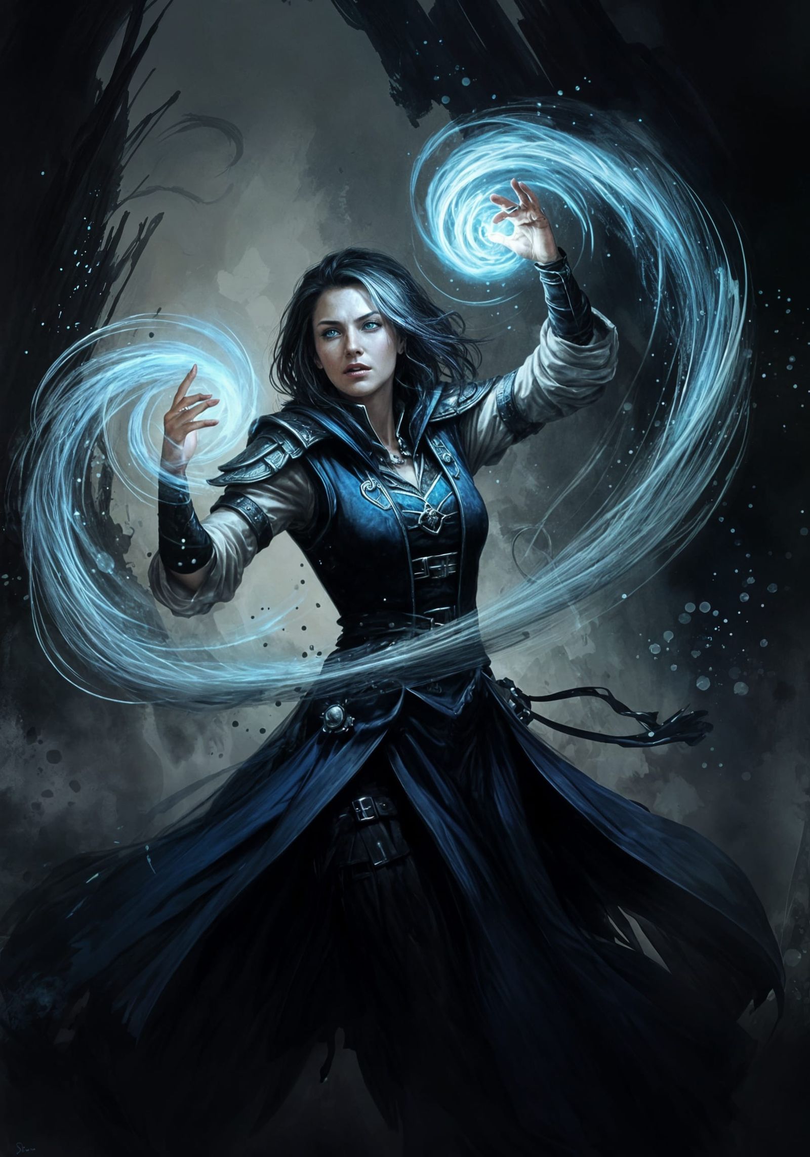 Mystic Air Elementalist Unleashes Stormy Magic