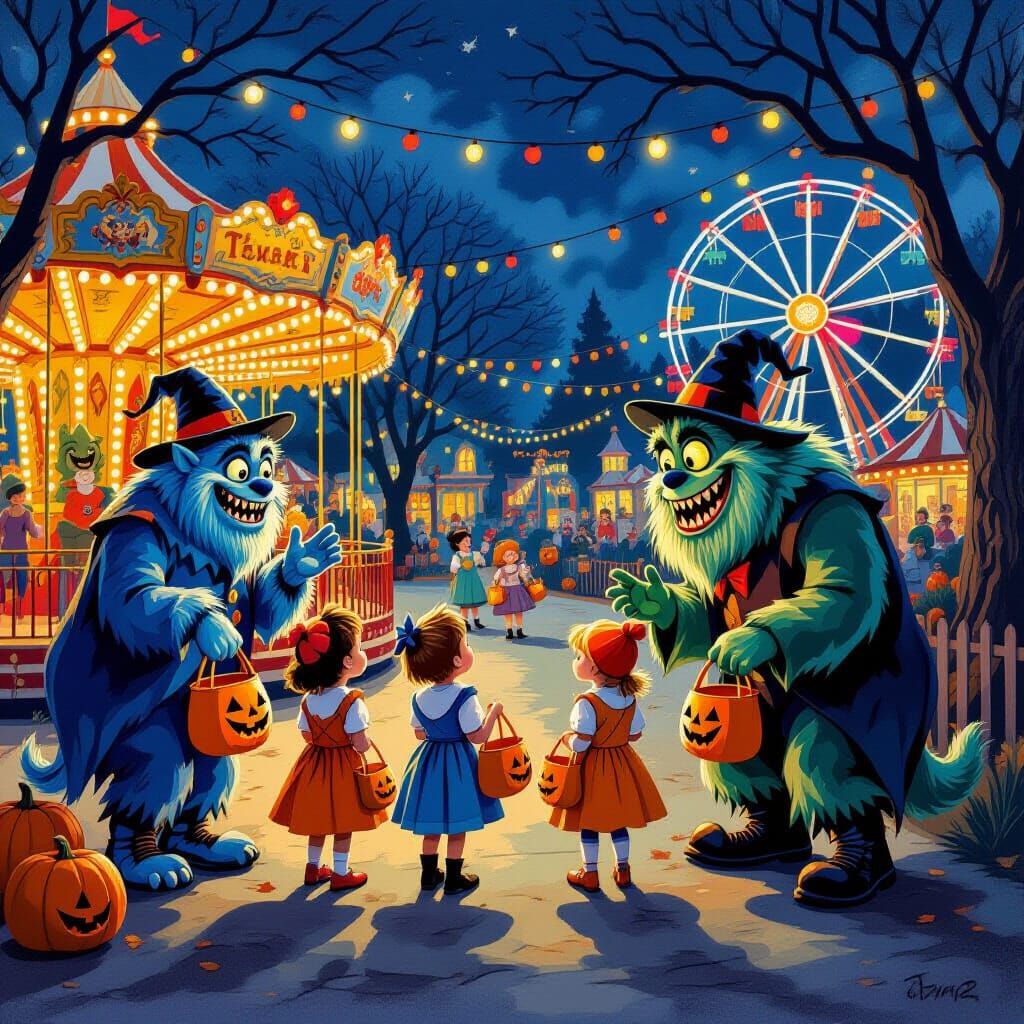 Joyful Halloween at Vintage Park With Friendly Monsters