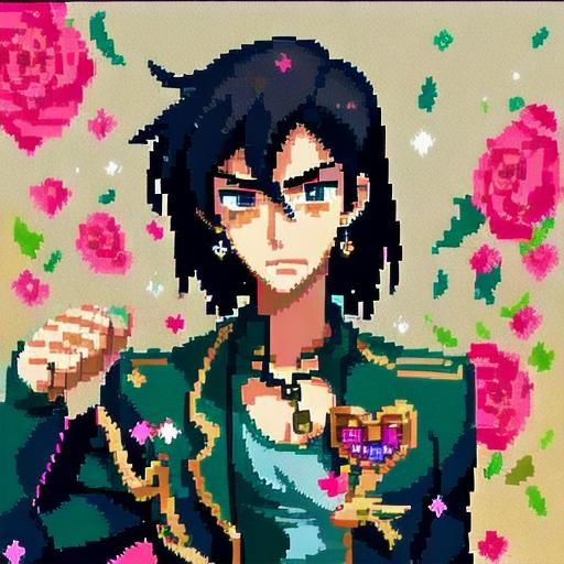 Jojo's Bizarre Adventure inspired pixel art
