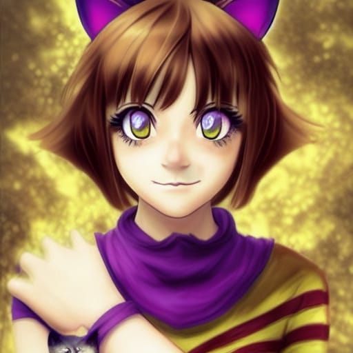 Emma Watson as Cat Girl in Anime Style