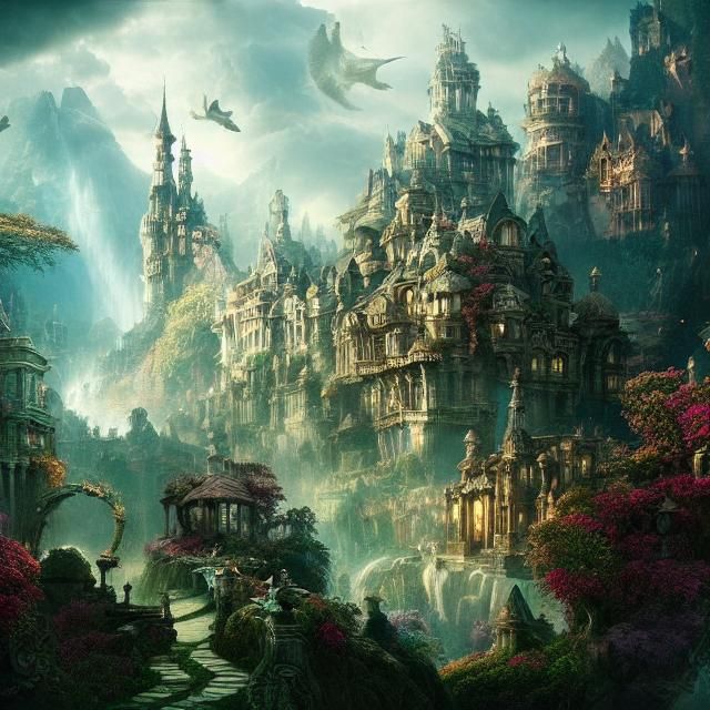 Epic Wonderland Digital Matte Painting