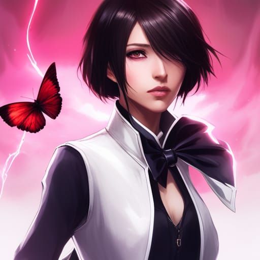 Rukia Lightning Portrait in Hyperdetailed Digital Art