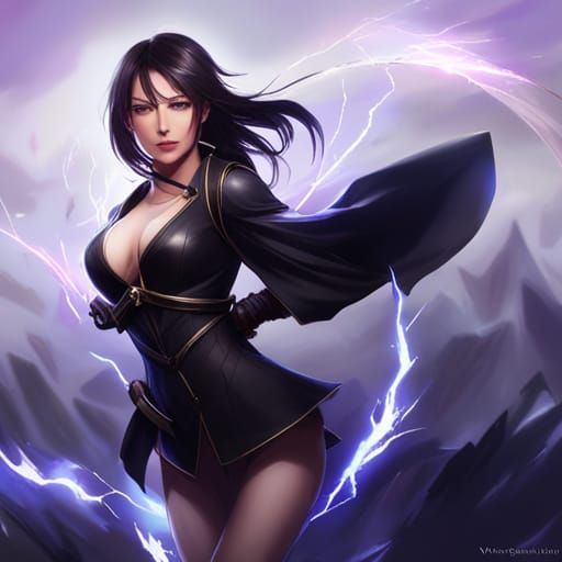 Lightning Butterfly Portrait in Hyperdetailed Digital Art