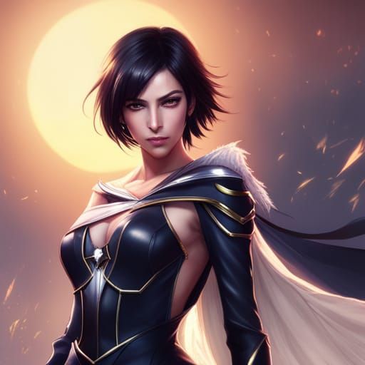 Lightning Dress Portrait in Hyperdetailed Digital Art