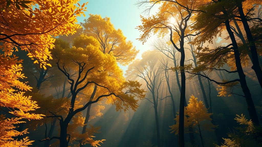 Golden Forest: A Digital Matte Painting