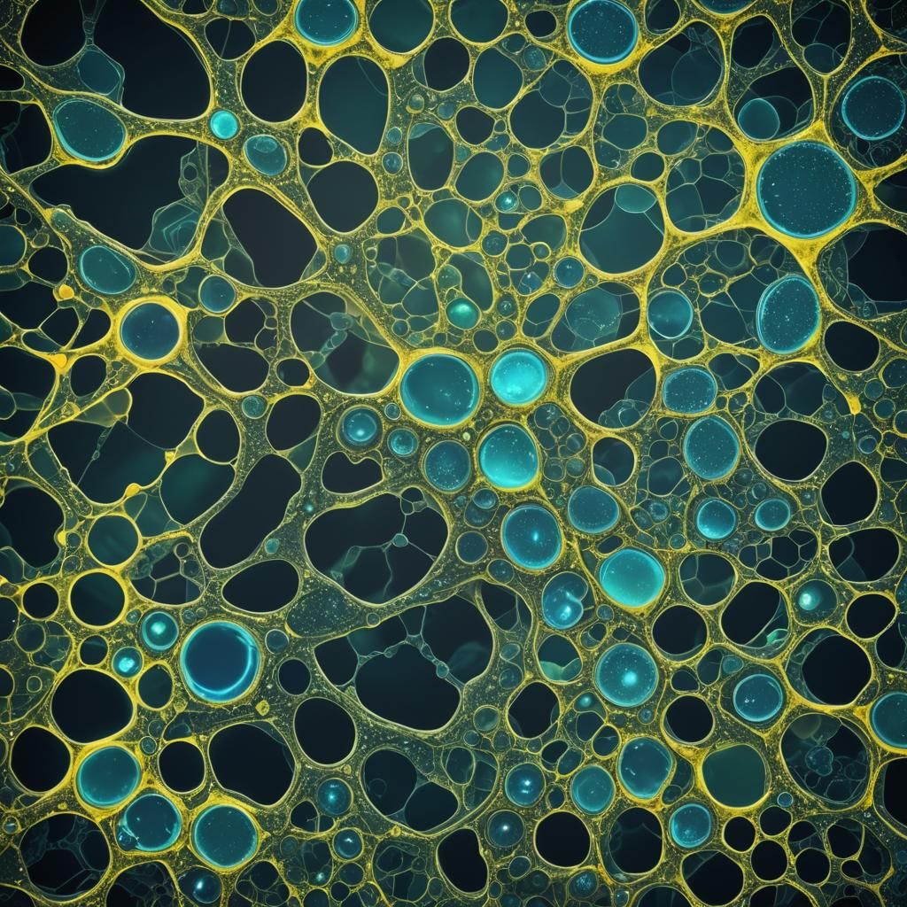 Bioluminescent Microscopy: Iridescent Cellular Structures