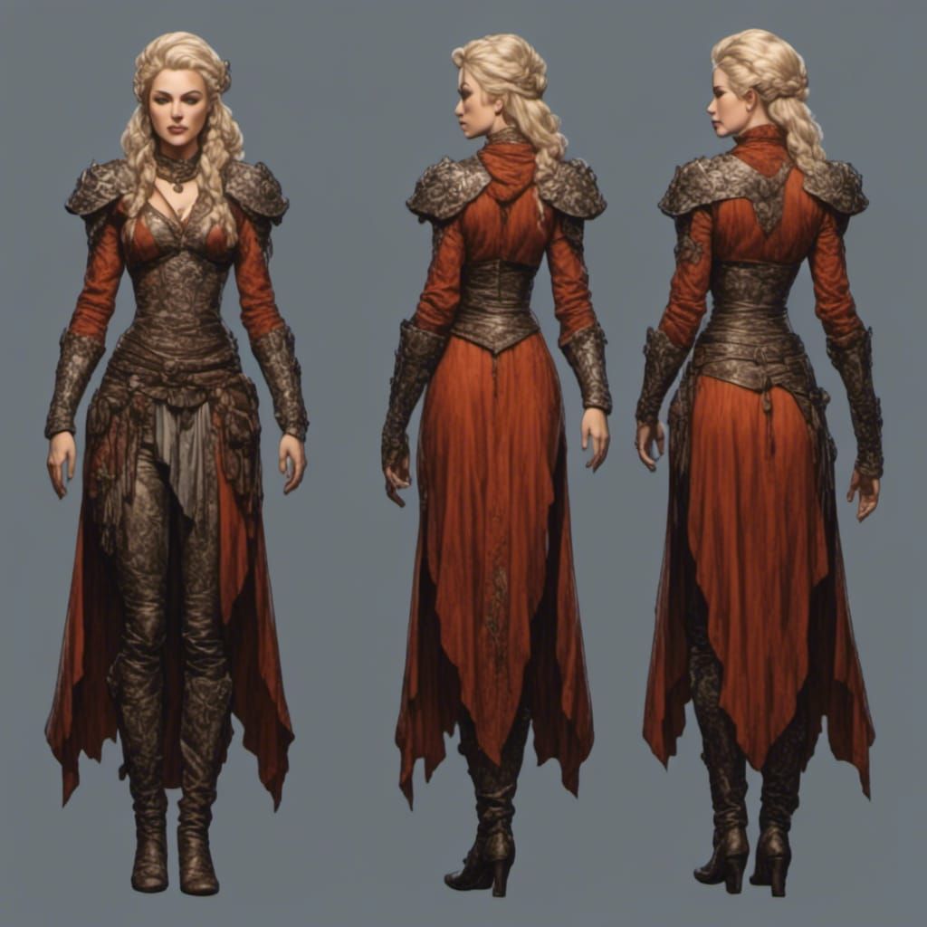 Elf Sorceress ref sheet