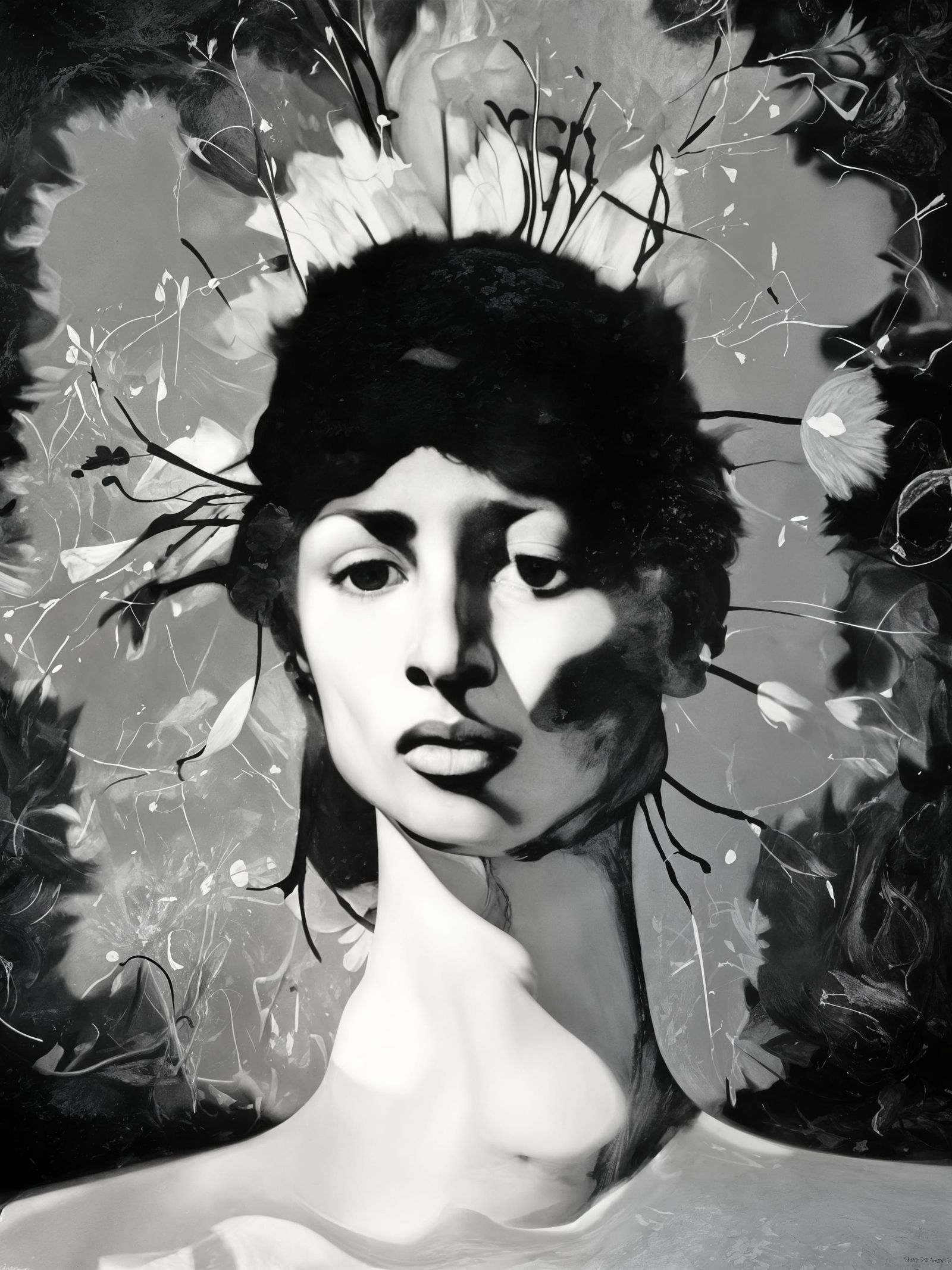 Radiant Dry Flowers: Hyperreal Painting in God Rays