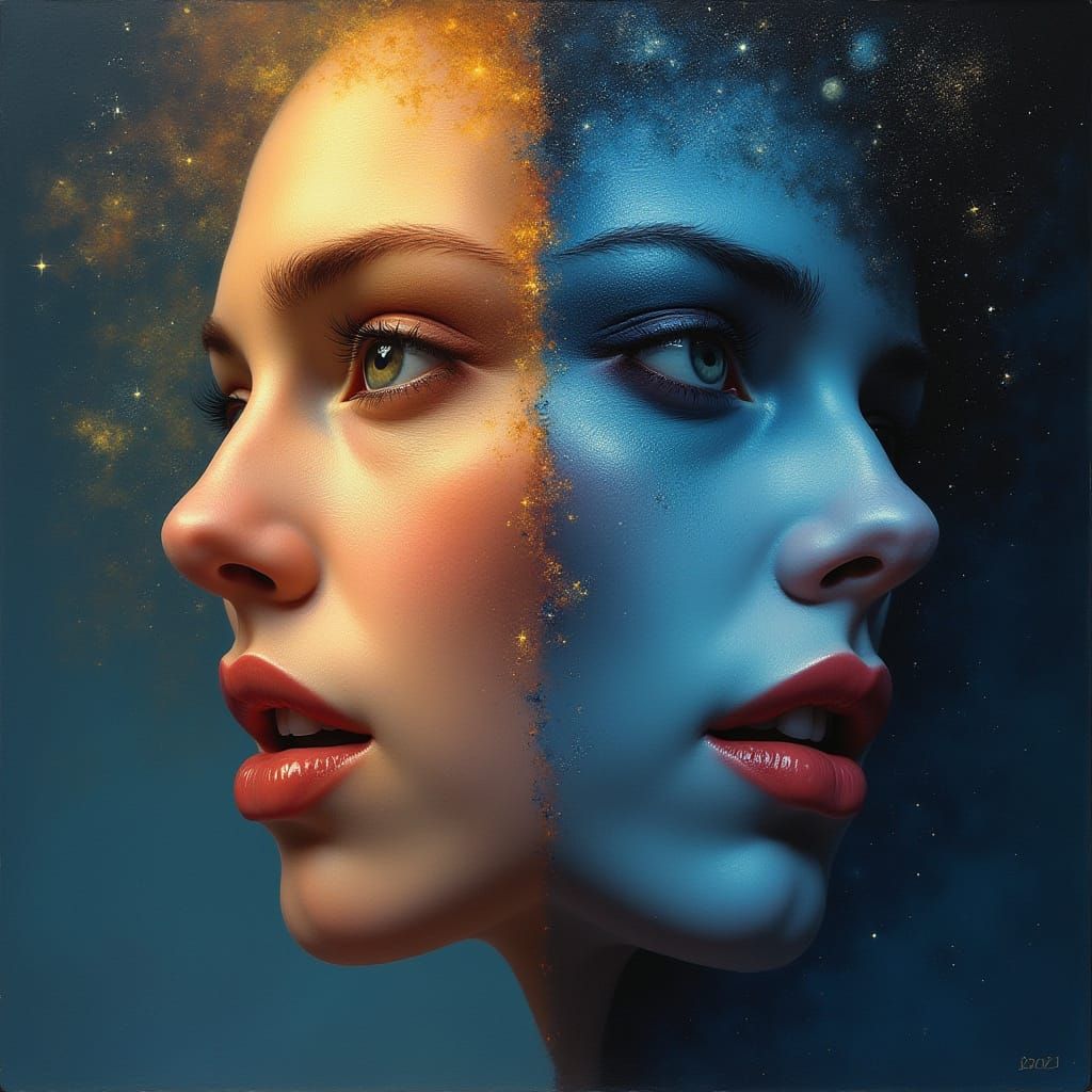 Two Worlds Collide in Breathtaking Surreal Portrait