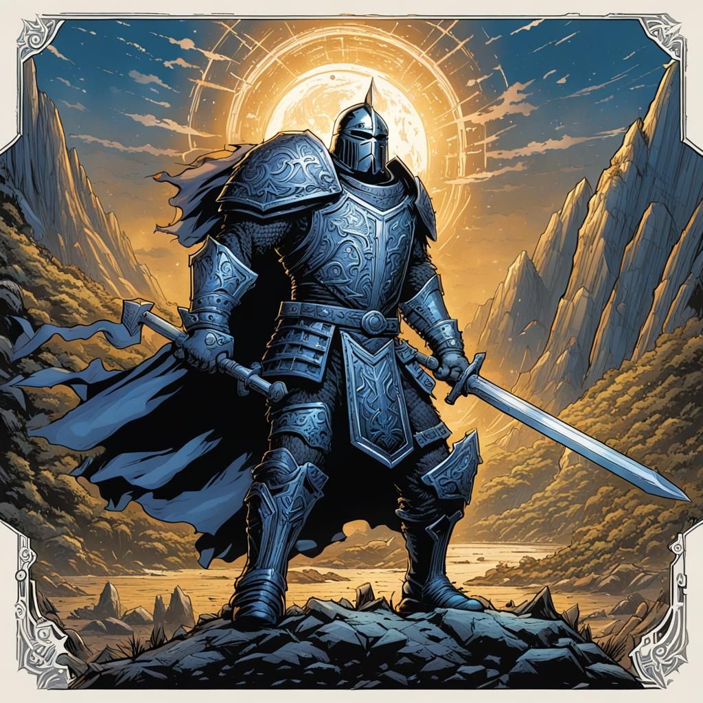 Goliath Rune Knight in Comic Book Style