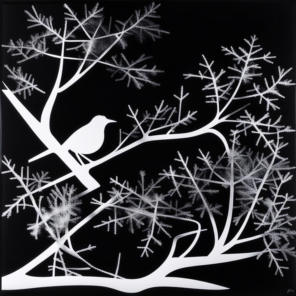 Surreal Acrylic Snow Globe Photogram in Man Ray Style