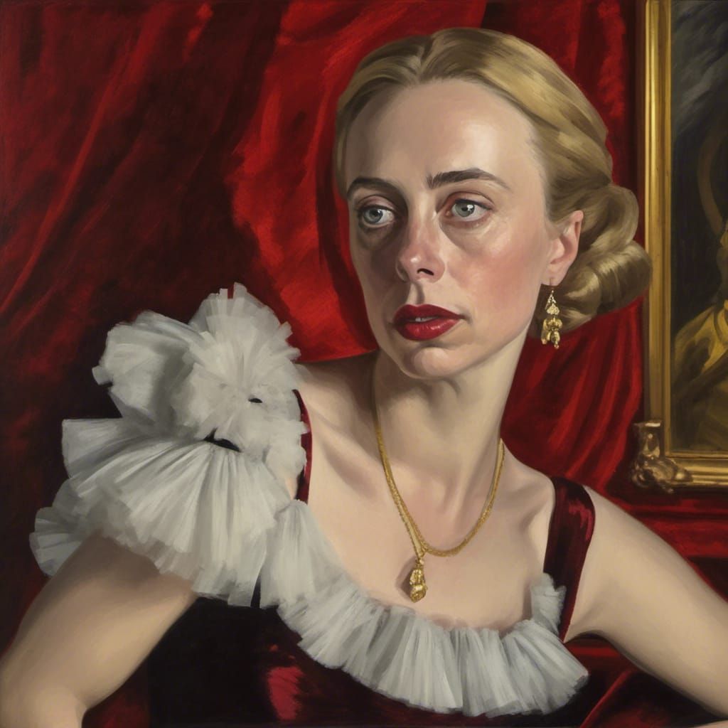 Art Deco Portrait in Rembrandt Lighting Style