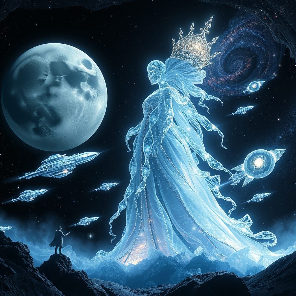 Moonlight Queen Commands Starships at Black Hole Edge