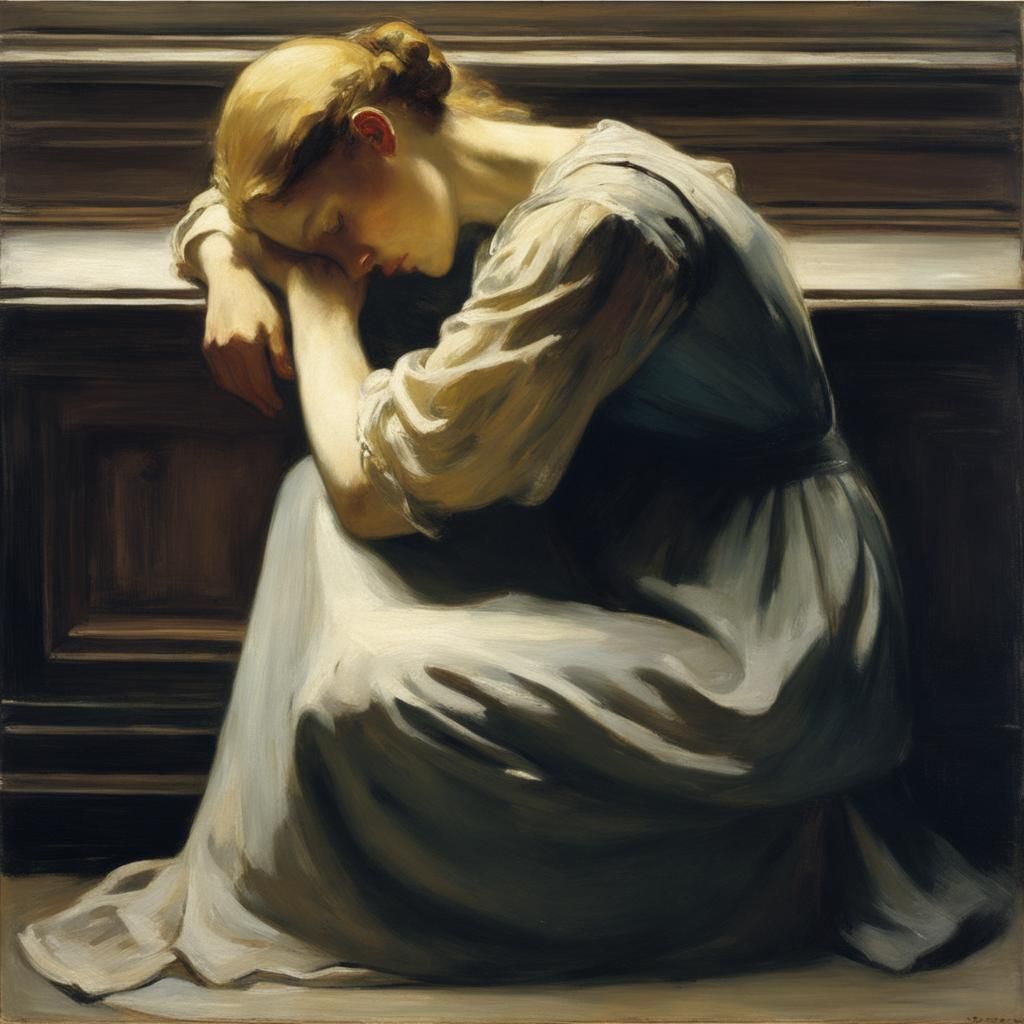 Grief Painting in the Style of Anna Ancher
