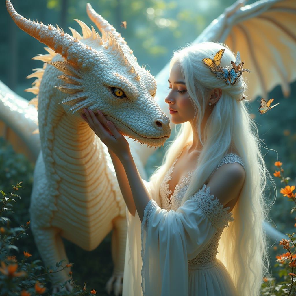 Majestic Ultra-Realistic Dragon in Enchanted Forest