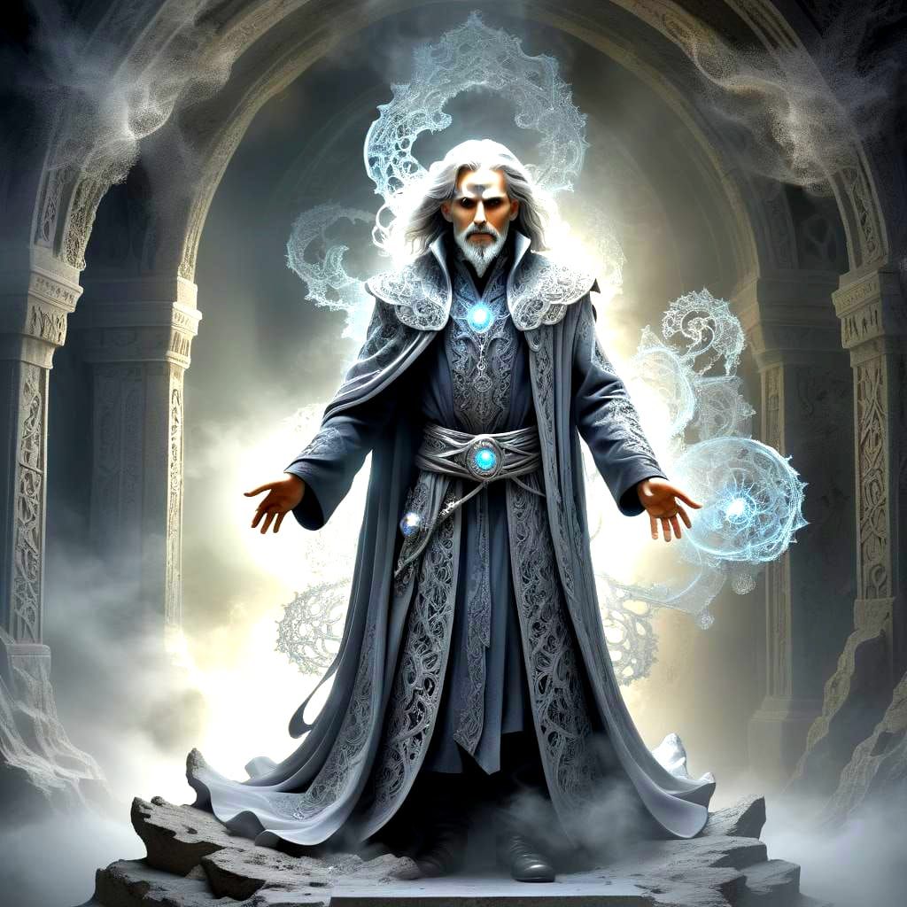 Wizard Casting Lightning Spell in Deadly Tomb