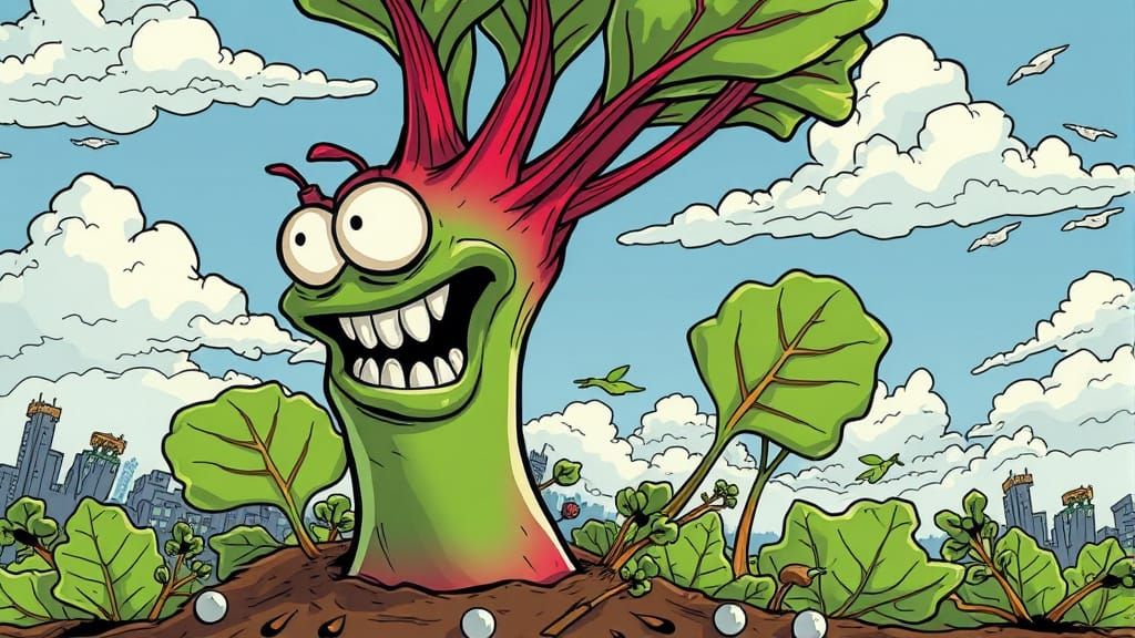 Rupert Rhubarb the Veg Patcheteer