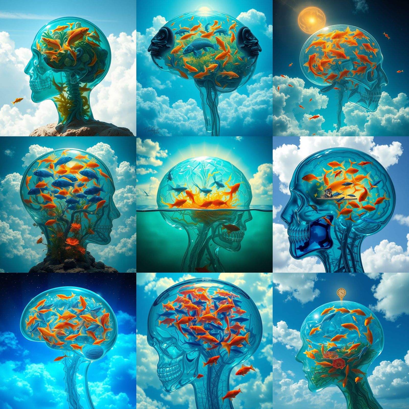 Surreal Celestial Shaman in a Teal Kingdom