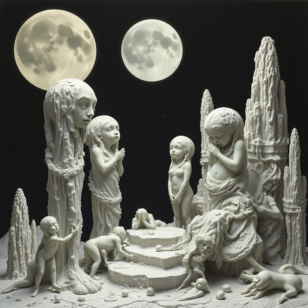 Petrified Figures in White Stone: Occult Surrealism