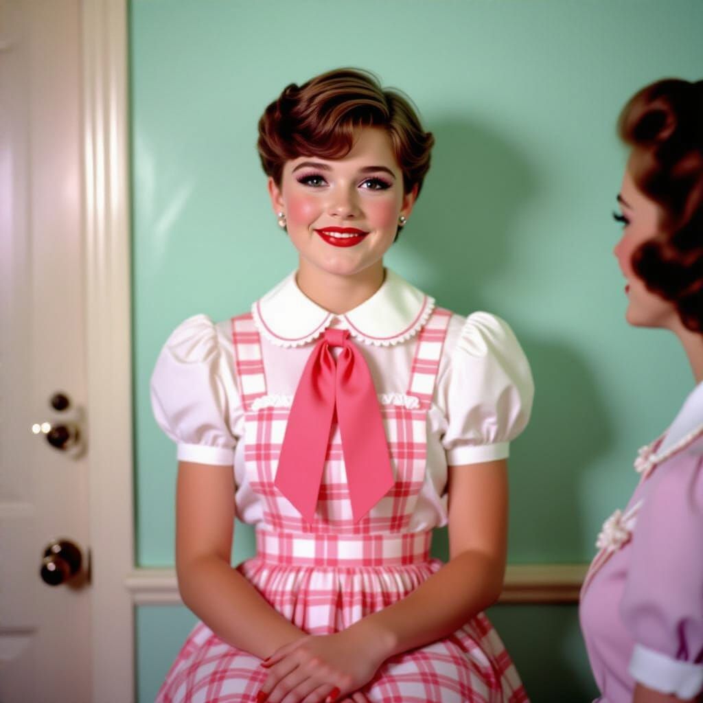 Man in Pink Tartan Dress: Cinematic Film Still