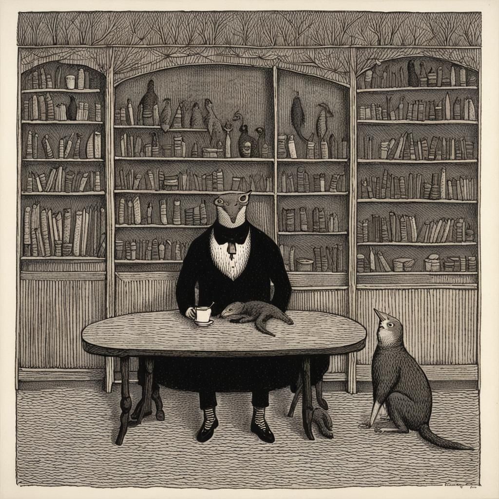 Edward Gorey-Inspired Illustration