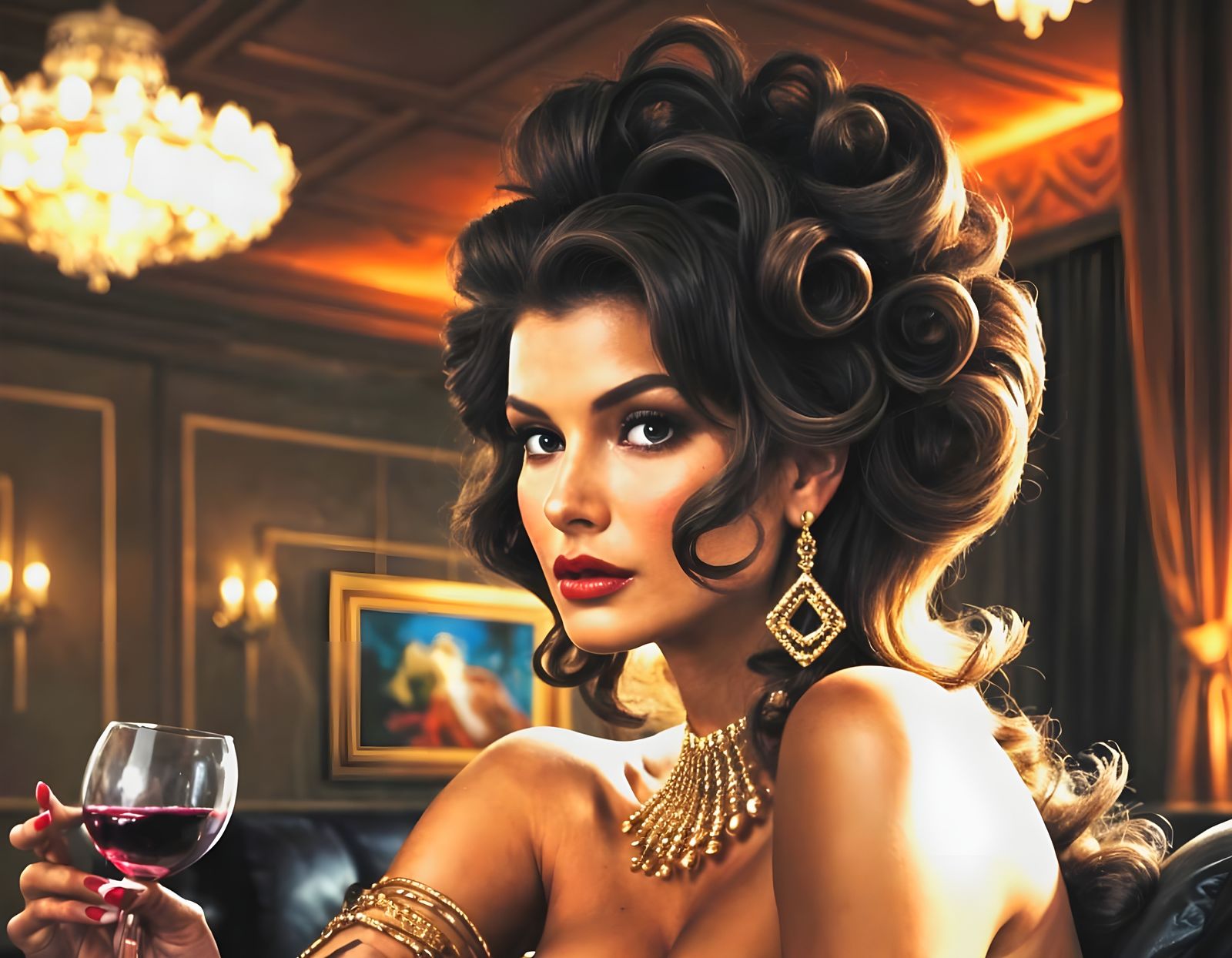 Raquel Welch in Abstract Expressionist Brutalist Style