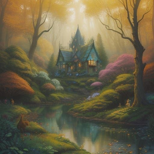 Elven Village in Emerald Forest