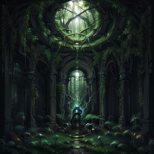 Ancient Automaton Tends Bioluminescent Garden in Forgotten T...